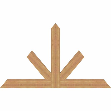 Ekena Millwork Saratoga Timber Gable Bracket, Western Red Cedar, 72"W x 42"H x 3 1/2"D x 5 1/2"F, 14/12 Pitch GBW072X42X0406SAR00SWR